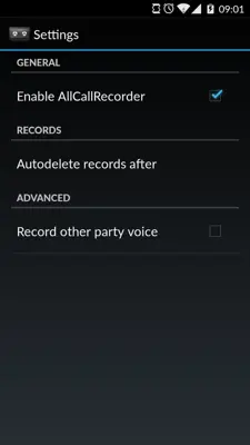 All Call Recorder android App screenshot 1